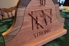 Goalie - cherry on black walnut
